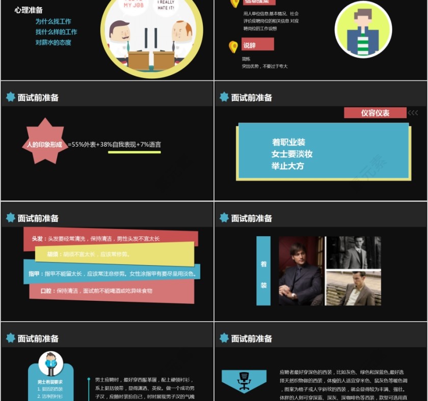 简约清新面试技巧培训ppt模板第2张