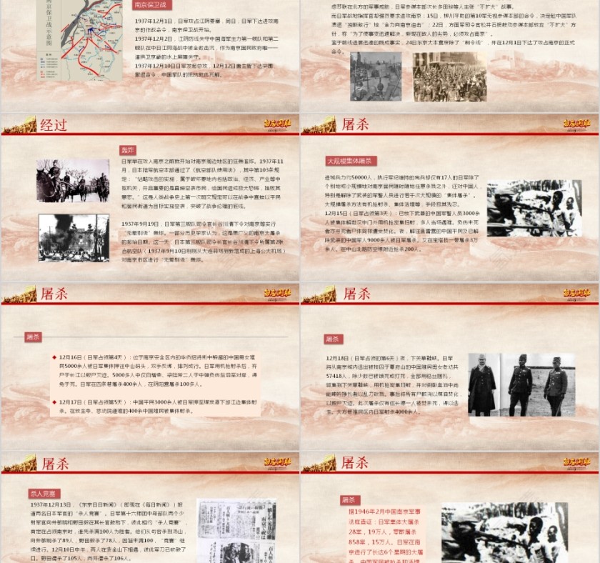 纪念南京大屠杀国家公祭日ppt模板第2张