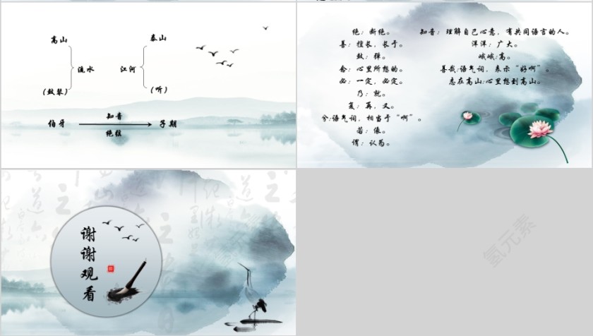 小学语文课件PPT模板 读书分享教师说课老师讲课古诗寓言公开课第4张