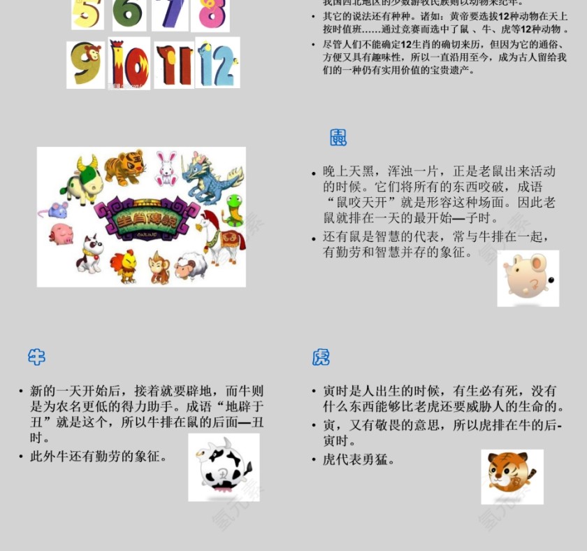 中国传统文化十二生肖12属相介绍主题班会模板第2张