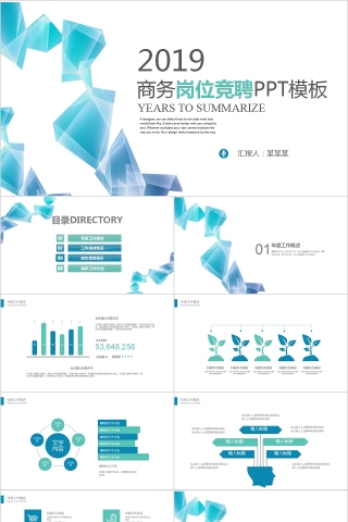 2019商务岗位竞聘PPT模板