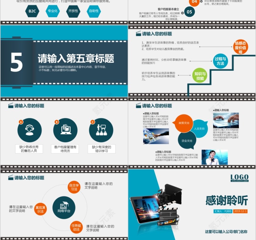 唯美模板影视媒体传媒行业动态幻灯片宣传策划推广报告制作第6张