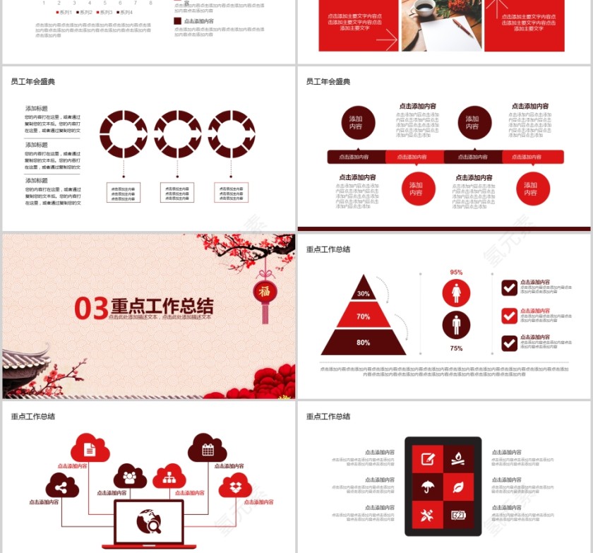 年终总结新年计划年会PPT第3张