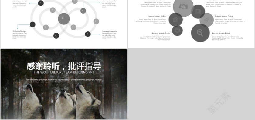 简约大气风格狼文化团队建设PPT第5张