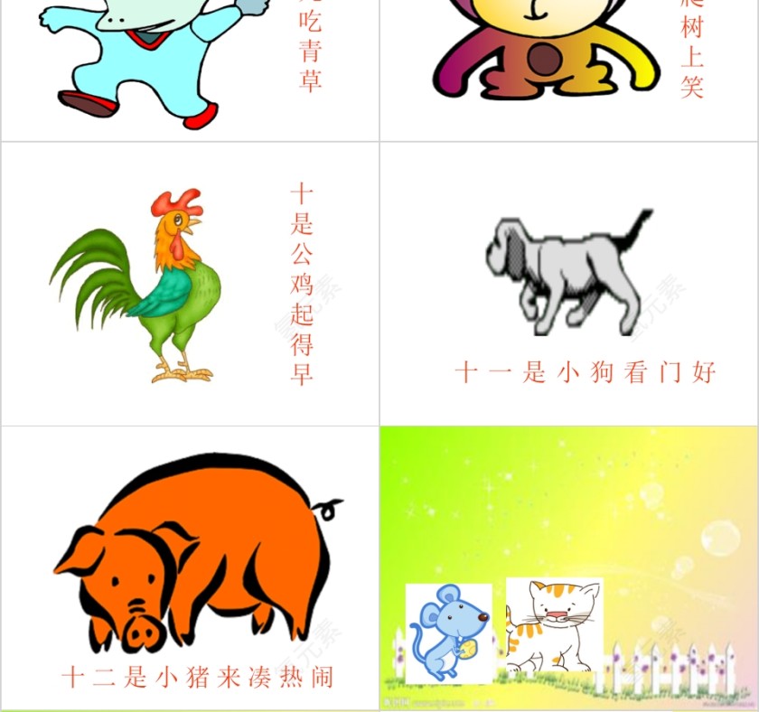  中国传统文化十二生肖12属相介绍主题班会模板第4张