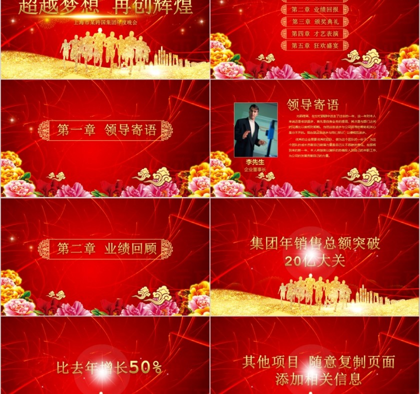 红色大气公司年会颁奖庆典PPT第2张