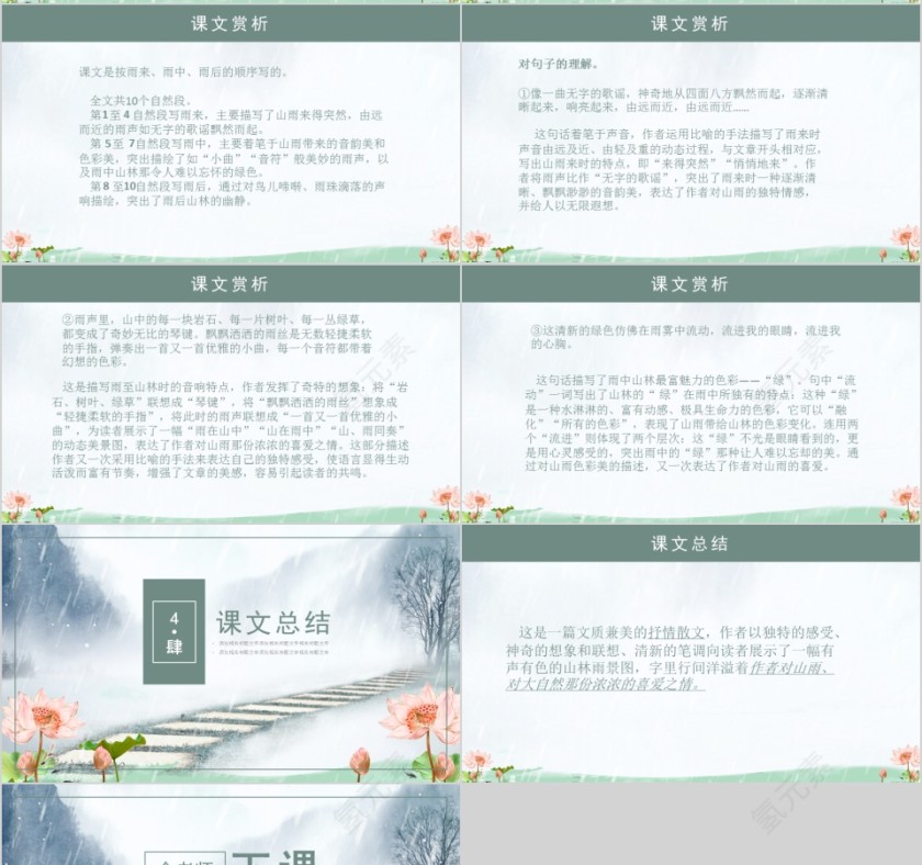 小学语文课件PPT模板 读书分享教师说课老师讲课古诗寓言公开课第4张