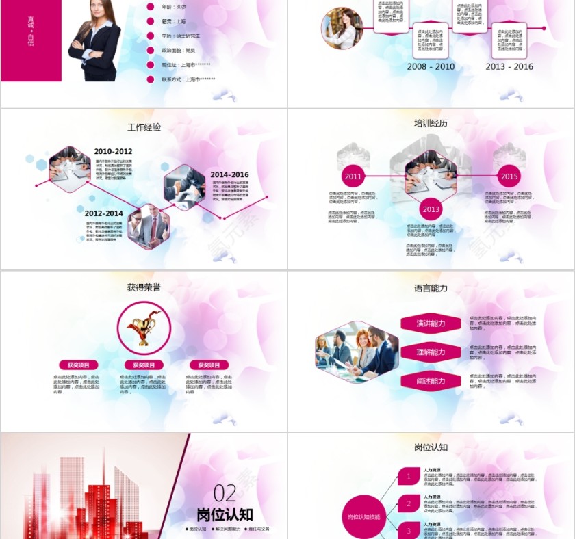 2019岗位述职竞聘汇报PPT模板第2张