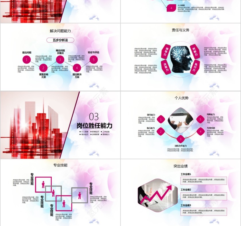 2019岗位述职竞聘汇报PPT模板第3张