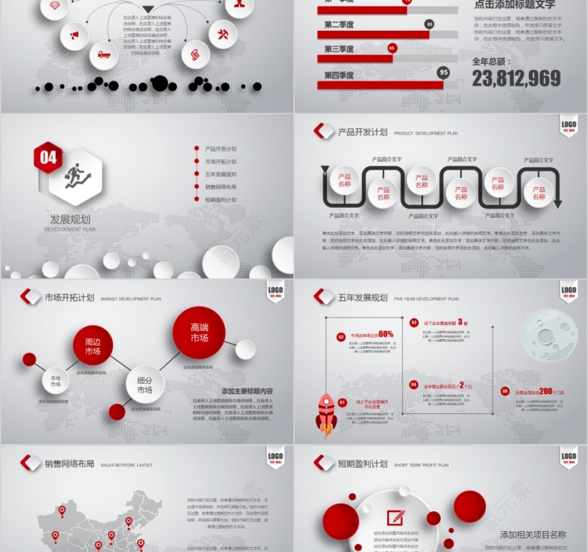 红色简约大气创业融资计划书第5张