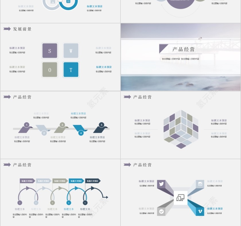 清新简约商业计划书模版第3张