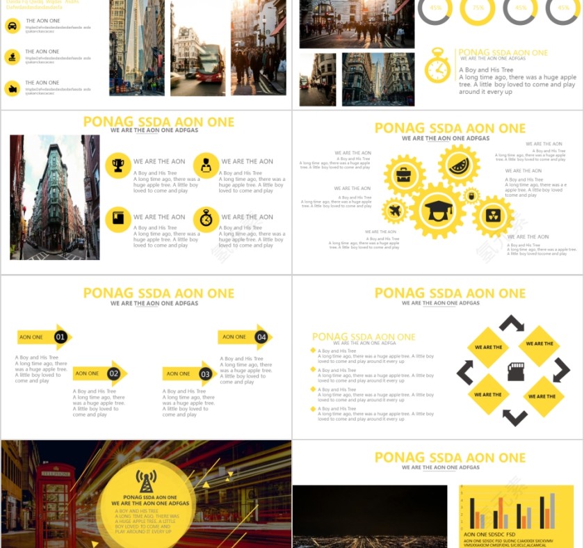 商务欧美ppt模板简约2019高端大气 商业工作汇报时尚极简风素材第2张