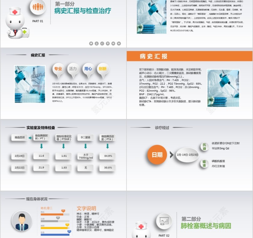 简约大气肺栓塞病人护理培训PPT模板第2张