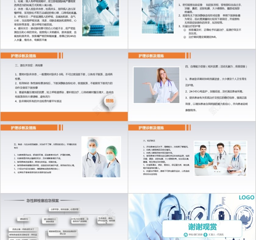 简约大气肺栓塞病人护理培训PPT模板第5张