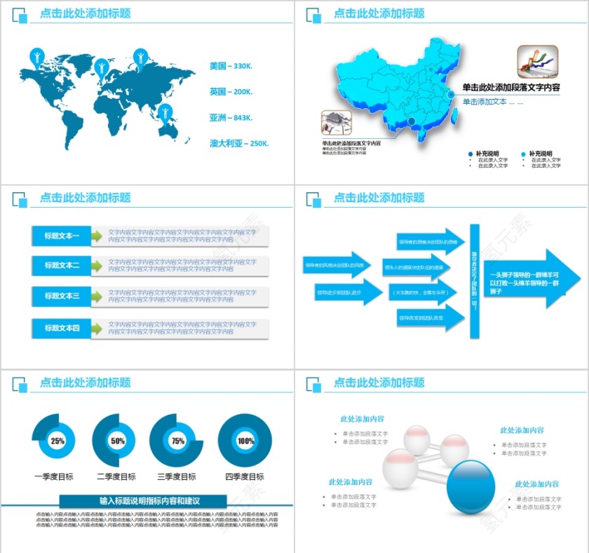 清新蓝色企业产品推介PPT模板第4张