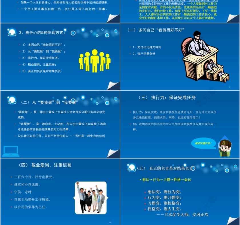  酒店中层管理人员管理知识和技能培训工作责任心PPT模板第3张