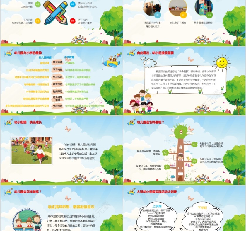 卡通儿童幼儿园家长会课件ppt模板 第2张