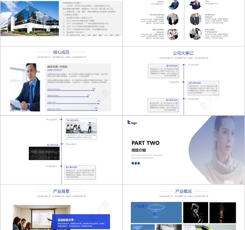 蓝色简约大气20xx商务项目融资计划书ppt模版第2张