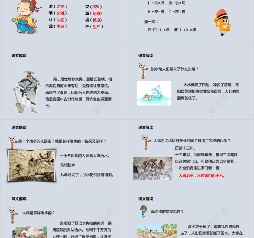 小学语文课件PPT模板 读书分享教师说课老师讲课古诗寓言公开课第2张