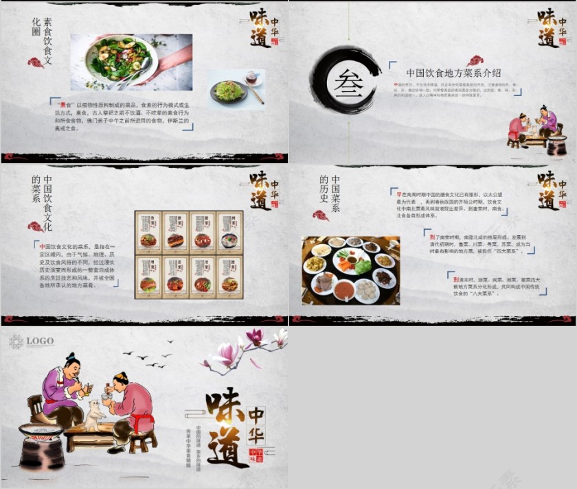 中华味道中国饮食文化PPT模板 第4张