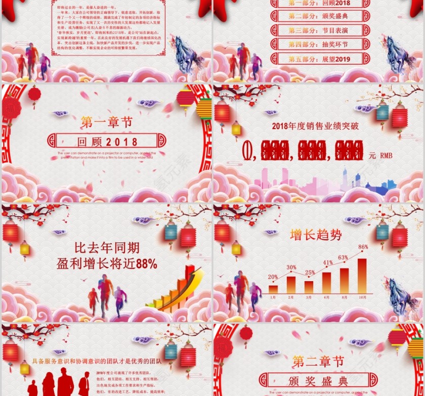 科技股份有限公司年会盛典PPT模板第2张