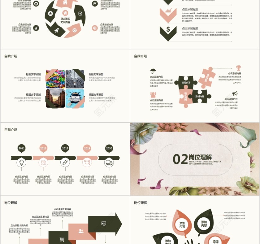 文艺清新述职竞聘报告PPT第2张