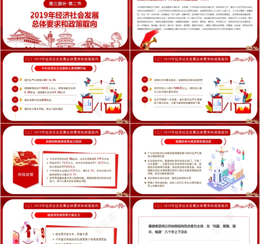 政府工作报告聚焦两会PPT第8张