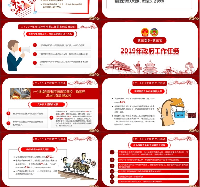 政府工作报告聚焦两会PPT第9张