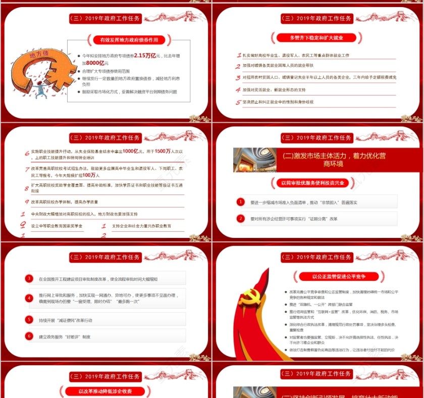 政府工作报告聚焦两会PPT第10张