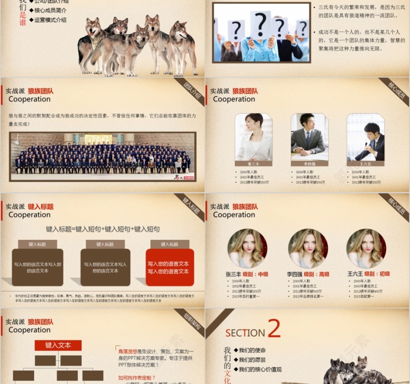 狼性团队企业文化建设培训演讲PPT第2张