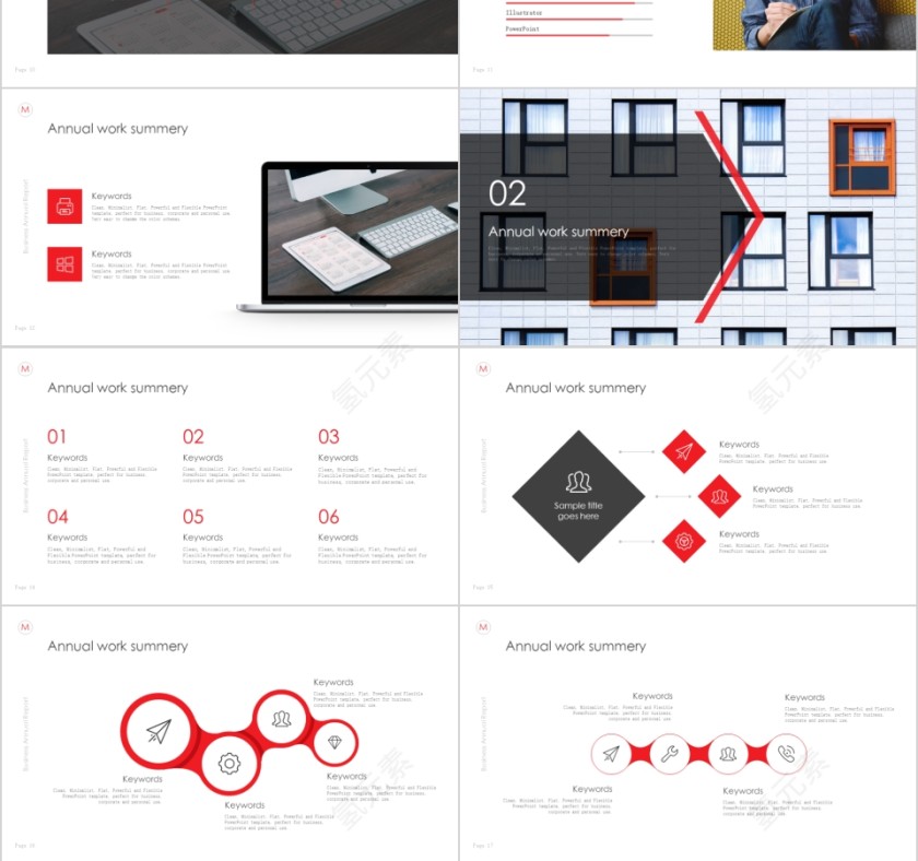 商务欧美ppt模板简约2019高端大气 商业工作汇报时尚极简风素材第3张