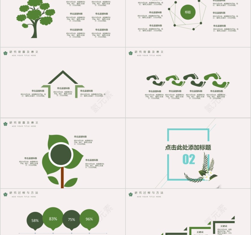 绿色大学生研究生硕士开题报告学术毕业答辩PPT模板第2张