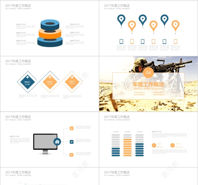 简约大气军事战争部队PPT 模板第4张