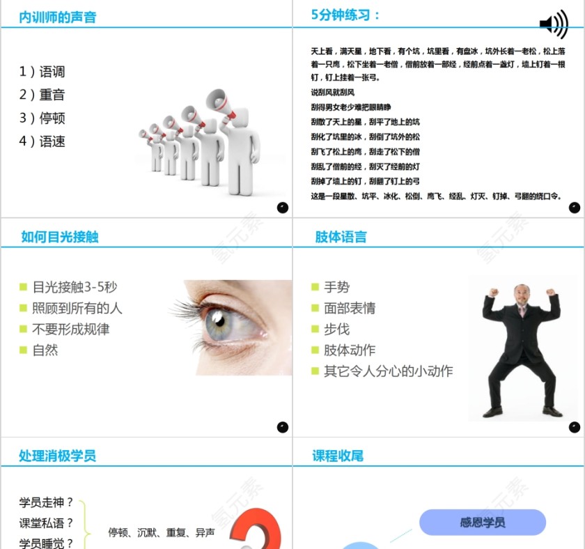 简约清新内训师培训PPT课件 第7张