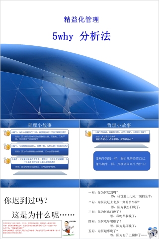 精益化管理5Why问题分析法ppt模板