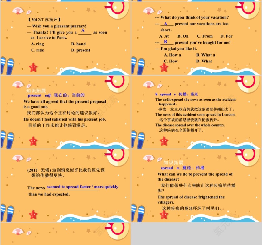 节日主题卡通英语教学课件ppt第7张