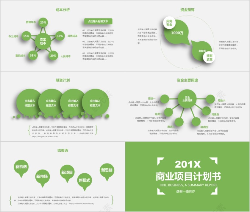 绿色简约20xx年商务策划板商业项目计划书第4张
