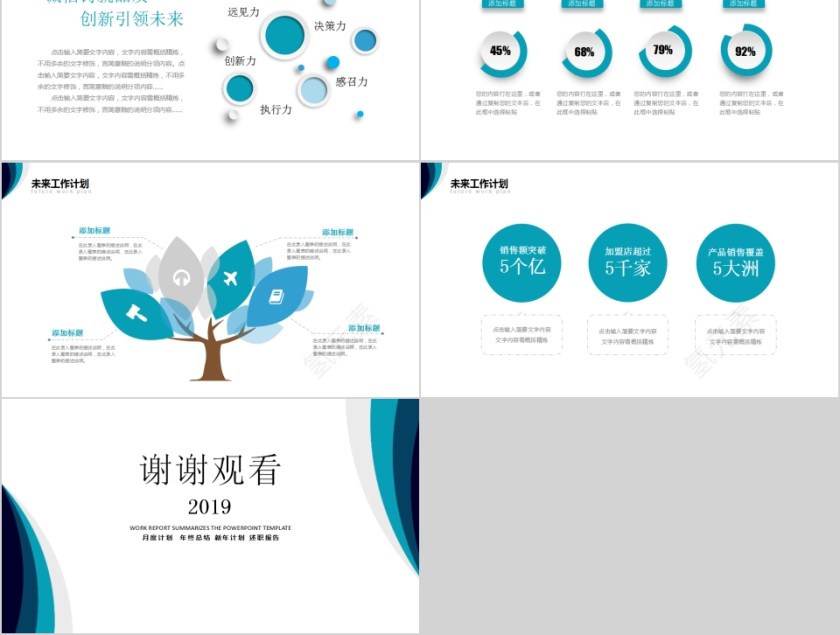 2019岗位述职报告企业公司报告总结汇报PPT模板第5张