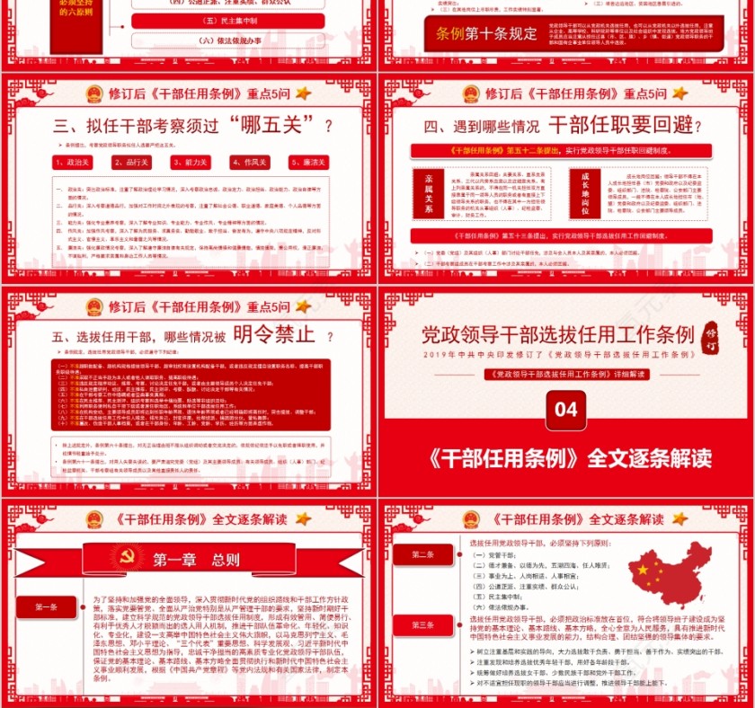 简约清新党政领导干部选拔任用工作条例PPT模板第3张