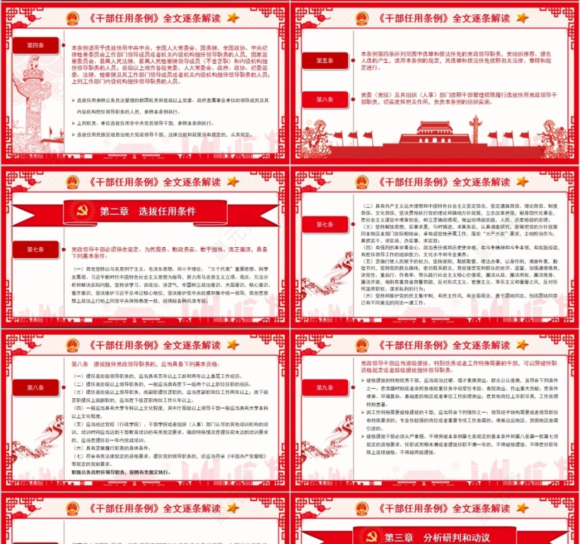 简约清新党政领导干部选拔任用工作条例PPT模板第4张