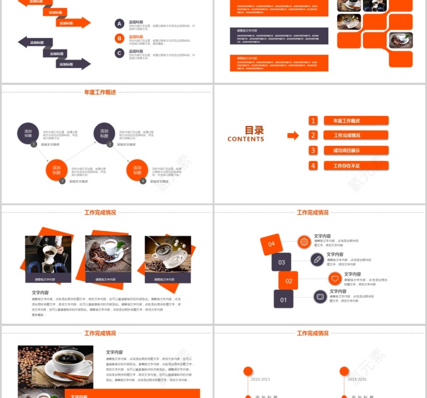 时尚咖啡动态PPT模板第2张