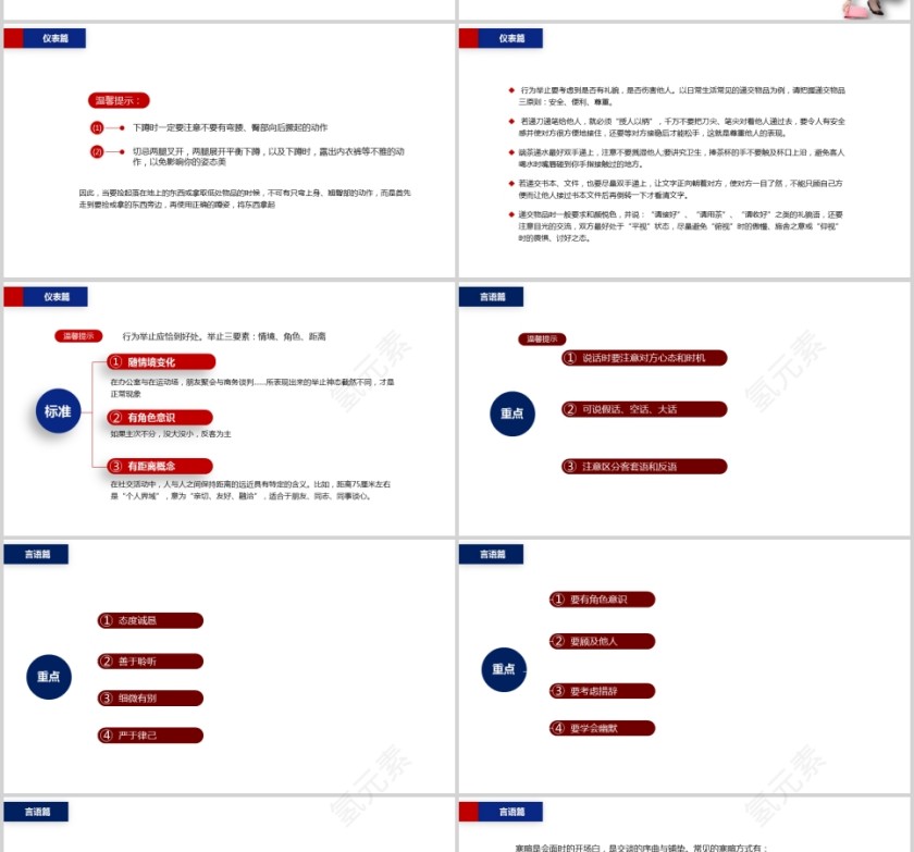精美全面商务礼仪常识商务礼仪PPT第4张