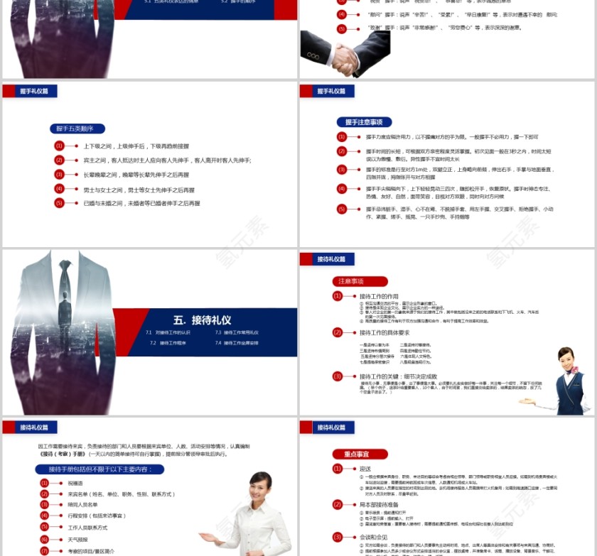 精美全面商务礼仪常识商务礼仪PPT第6张