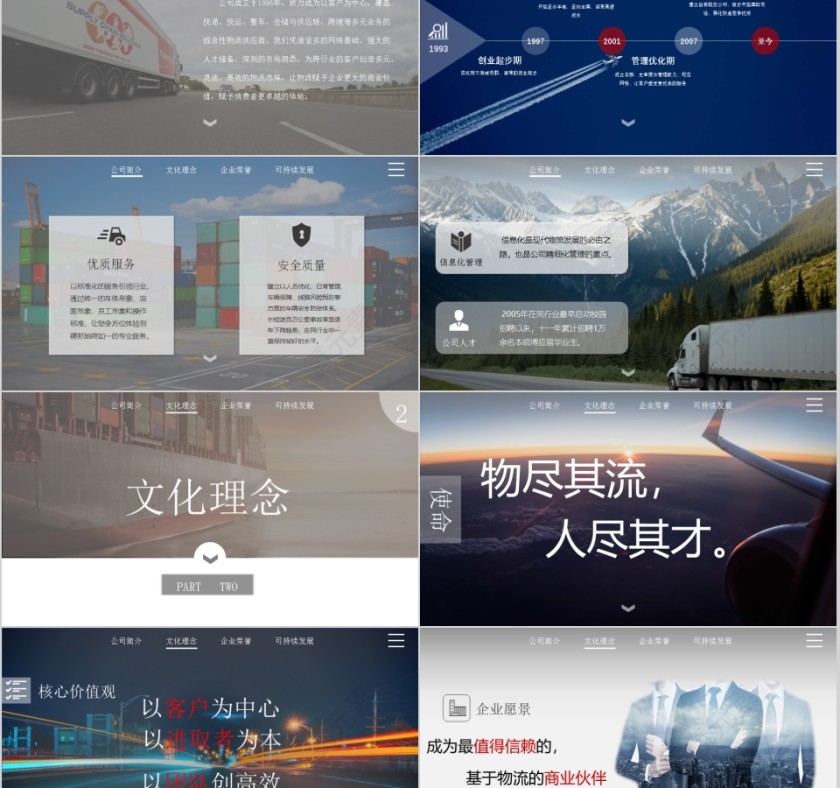 物流行业通用简介ppt模板第2张