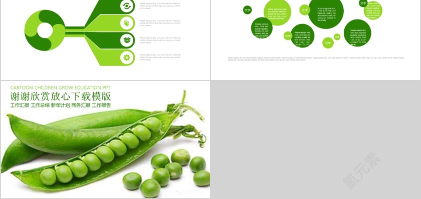 小清新绿色蔬菜豌豆产品宣传第5张