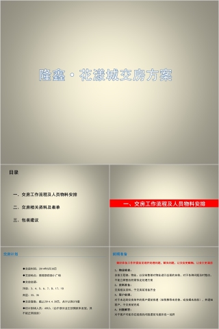 房地产交房方案ppt