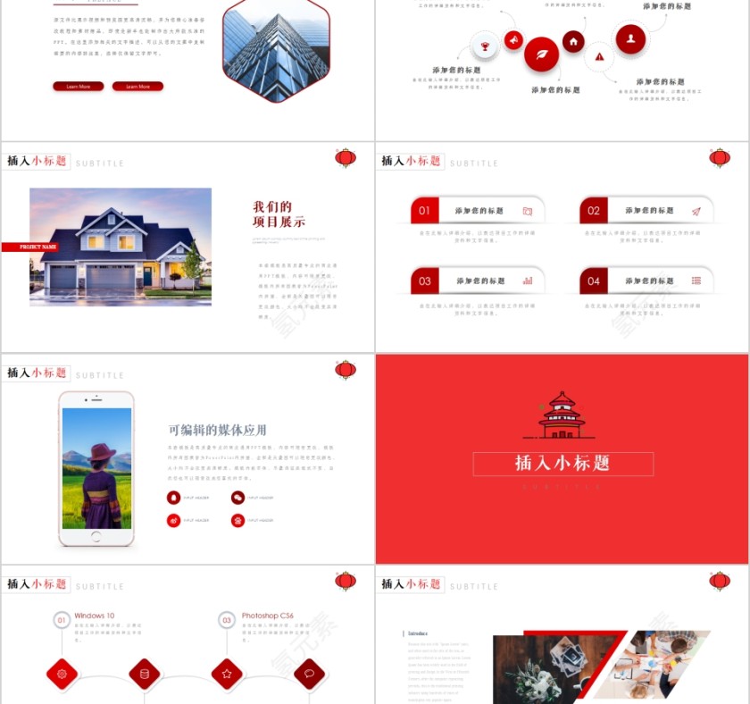 新中国风工作总结公司简介商业计划书演说PPT模板第2张