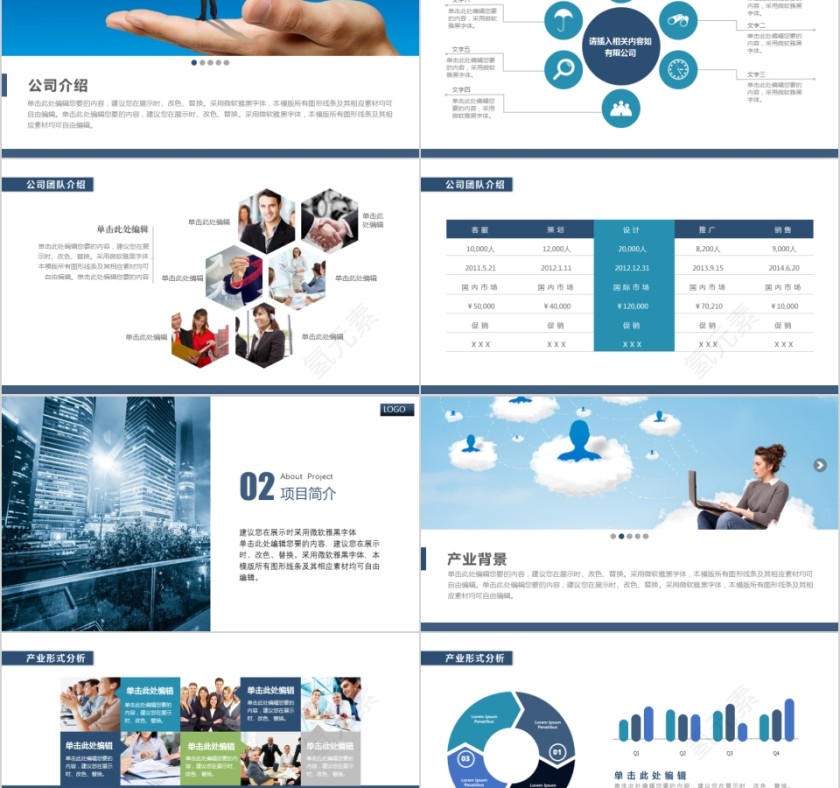 2019简约大气商业创业计划书项目ppt模版第2张