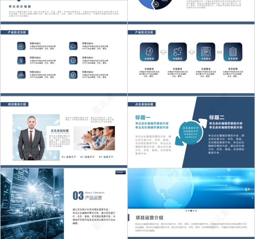 2019简约大气商业创业计划书项目ppt模版第3张