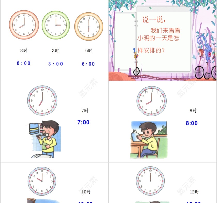 幼儿园中大班数学认识时钟PPT课件  第3张